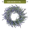 Decorative Flowers Fake Lavenders Wreath Door Farmhouses Charm Hoop 45cm Diameter