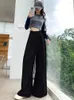 Damenhosen High-End-Anzug mit weitem Bein für 2024 Frühlingskleidung Design Taille drapieren lose Bodenwischer