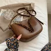 Bag marka kobiety vintage torebki solidne skórzane torby na ramię kobietę sac crossbody swobodne podróże łańcuchy wiadra hobos