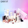 QiBest Full Makeup Set Cosmetic Kits allt i en ögonskugga Mascara Eyeliner Lip Gloss med kosmetikväska PROFIAL MAKEUP KIT U1ZC#