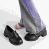 ارتداء أحذية 2024 المتسكعون للسيدات الكعب العالي الأسود مكتنزة مكتب الربيع الخريف