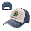 Accessori per berretto da baseball Windows 95 Cappello da papà vintage in cotone invecchiato classico Windows95 Vaporwave Computer System regolabile 240311