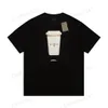 2024 nuovi uomini di estate Loose Fit 100 tazza di caffè in cotone stampato T-shirt Top in cotone unisex O-Collo modello arcobaleno serigrafiaSoft Tee Tops asiatico Taglia S-5XL