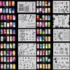 Mallar Ophir 200 Patten Airbrush Nail Art Stencils 20st Nagelmallark Air Brush Paint Nail Stickers Nagelverktyg _JFH11