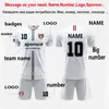 Men Kid Long Sleeve Football Jersey Set DIY Custom 2223 Säsongsteam Soccer Training Match Sports Uniform Suit for Children 240318