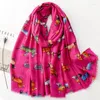 Scarves Cotton Cute Dachshund Print Fringe Scarf Shawls Long Dog Pattern Hijab Wrap 6 Color