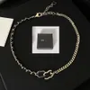 Brand Letter Pendant Necklaces Designer Pendants Vogue Men Women 18k Gold Stainless Steel Diamond Necklace Chains Choker Wedding Jewelry Gifts With Box