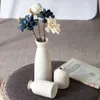 Set di 3 vasi in ceramica, vasi di fiori per la casa rustica, la moderna fattoria, il soggiorno, la mensola, la decorazione per la tavola, la libreria, la mensola del camino e l'ingresso - Beige/bianco