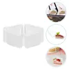 Conteneurs à emporter 50 pièces boîte à gâteaux triangulaire couvercle transparent boîtes d'emballage porte-tarte Mini pâtisseries emballage stockage