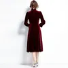 Casual Dresses French Romantic Style Wine Red Party Mofterable Warming Trendy Velvet Bodycon Autumn Dress for Young Lady Tunic Vestido