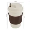 Muggar Portable Espresso Cups Outdoor Coffee Mug Present Cup with Lock Wheat Straw Läck Proof Japanese-Style Accessories Tea Kitchen