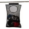 Sacs à linge panier gain de place sac de rangement maille pliant panier suspendu durable chambre portable sur porte vêtements sales salle de bain