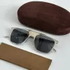 Modemärke TF0913 Solglasögon Kvinnor Män Tom Oval Retro Gold Silver Polariserat Ford High Sun Glasses Original Box Gratis frakt