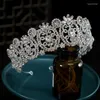 Grampos de cabelo coroas de luxo para mulheres cristal strass tiara casamento noiva headdress barroco princesa nupcial coroa quinceanera