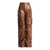 Pantalon Baggy en cuir de styliste pour femme, pantalon Cargo de haute qualité, pantalon Palazzo, nouvelle collection 2024
