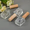 Storage Bottles 10ml Empty Nail Polish Wood Grain Cap Gel Bottle Container With A Lid Brush Makeup Containers