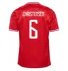 2024 Danii koszulka piłkarska 24 25 Eriksen Home Red Away White Kjaer Hojbjerg Christensen Skov Olsen Braithwaite Dolberg Football Shirts JJ 3.24