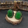 Cluster Rings Malay Jade Buddha Head Ring For Women's Personalized Fashion Light Luxury Elegant Ladies Exquisite Rhinestone Jewelry