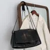 Bolsa feminina de couro pu, bolsa tipo estilingue de grande capacidade, cor sólida, alça ajustável, corrente de viagem, mensageiro