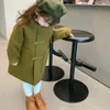 Down Coat Girl's Doll Neck Single Breasted Clip Cotton Thickened Woolen Winter Children's Clothing Fashion Trend