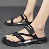 Sandals Men Fashion 2024 Yaz Giyim Pinkie Trend Korece Kazan Versiyonu Açık Slip Slip Erkekler Flip-Flops