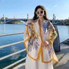 Sciarpe Sciarpa con stampa floreale oversize Sciarpa di moda Lady Alta qualità Avvolgente Stola sottile Spiaggia Protezione solare Hijab musulmano 180/90 cm