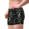 Underbyxor Custom Crow Moon Underwear Men Stretch Halloween Spooky Witch Boxer Briefs Shorts trosor mjuka för manlig