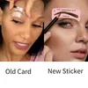 Sheet/Set 4 återanvändbar Shaper DIY Eyebrow Stamp Sticker Card Eye Makeup Stencils Ruler Brow Definer Sha Tool 2023 Ny P7V1#