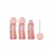 25/50pcs l Clear Pink Empty Lip Gloss Tubes Plastic Liquid Lipstick Ctainer Irregular Mini Lipgloss Sample Refillable Bottle x4Fe#