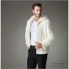 Vente chaude nouveau printemps et automne manteau de fourrure hommes Imitation vison veste chaude mince