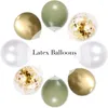 Party Decoration 1Set Balloons Eucalyptus Pearl White Gold Confetti Balloon Wedding Baby Shower Olive Green Birthday Decorations Retail