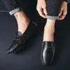 Casual Loafers Mens 585 Shoes Moccasins Leather Dress Breathable Slip on Driving Comfortable Big Size