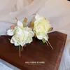Oorknopjes Wit Romantische Valentijnsdag Bloemoorbel Hoogwaardige roestbestendige lichtbestendige Franse simulatiebloemen Sieraden Oorknopjes
