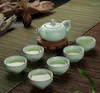 Teaware Set Ru Kiln Tea Set 6pcs Cup 1st Teapot Ceramic and Pottery Teeware Teware Cups Mugs Coffeeware Teacups Gaiwan