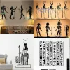 Adesivos de parede de vinil decalque egito deuses egípcios anubis ra seth apis nefertiti cleópatra adesivos interior da casa decoração do quarto removível