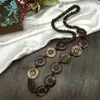 Hanger Kettingen Koreaanse Mode Multi Layer Ketting Set Voor Vrouwen Boheemse Vintage Disc Gelaagde Gestapelde Boho Sieraden Collares