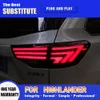 Ensemble de feu arrière de style de voiture pour Toyota Highlander feu arrière LED 15-20 rouge/noir feu arrière frein feu de stationnement arrière