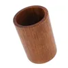 Bouteilles de rangement vaisselle seau porte-ustensile multifonctionnel bois de Jujube aigre écologique rond Durable fait à la main pour le bureau