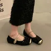 Scarpe casual Bling Flats Mary Janes Sandali con punta quadrata da donna 2024 Designer Summer Walking Femme Shallow Zapatos