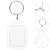 Keychains 12 Pcs Po Frame Keychain Plastic Bulk The Gift Picture Multi-function Blank Abs Miss Frames