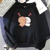 Hoodies للسيدات Panda Bear Pandabear Hoodie Women/Men Kawaii Cartoon Sweatshirt Clotsher Pulloverts Pullovers Long Long