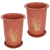 Pots 2 Sets Flower Pots Indoor Orchid Flowerpot Flower Planting Pot Orchid Flower Pots Garden Planting Pot Household Planter Pot