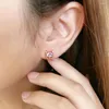 Boucles d'oreilles en zircone cubique pour femmes, Style Simple, couleur or Rose/argent, bijoux de mariage en cristal à la mode, DWE216