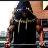 muscle Fitn Guys Gym Clothing Mens Bodybuilding Hooded Tank Top Men Cott Sleevel T Shirt Running Vest Workout Sportswear C8MV#