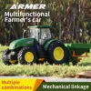 Cars 1/24 RC Farmer Toys Set Tracteur Remorque avec Phare LED 2.4G Télécommande Voiture Camion Simulateur Agricole pour Enfants Cadeau Enfant