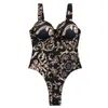 Swimwear de mujeres chic Lady Monokini Secado rápido Desgaste resistente a la impresión de estampados