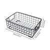 Baskets Metal Wire Storage Basket with Handle Wrought Iron Art Fruit Vegetable Snacks Holder Sundries Container Organizer