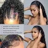 黒人女性のためのSodlis 13x6 HD深い波のベイビー180％密度ウェットと波状のレースフロントウィッグ人間の髪（22インチ）