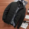 Treesolo roupas masculinas fi gola manter casacos quentes cott acolchoado jaqueta puffer jaquetas outono inverno pele forrado jaquetas n6f2 #