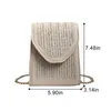 Shoulder Bags 2024 Woven Rattan Bag Round Straw Small Beach HandBags Women Summer Hollow Handmade Messenger Crossbody